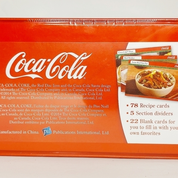 Cooking with Coke Recipe Cards in Collectible Tin Sealed - Picture 2 of 3
